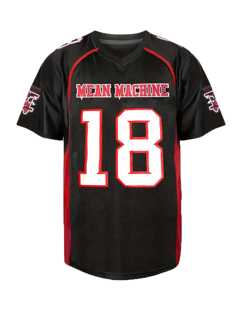 American Football Jersey MEAN MACHINE 18 CREWE Sports Jerseys Rugby Outdoor Sportswear Quarterback Catcher Jersey